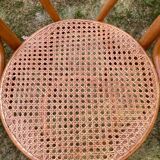 Set of four cane and webbing bar stools