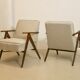 Pair of vintage armchairs design year 60 in oak
