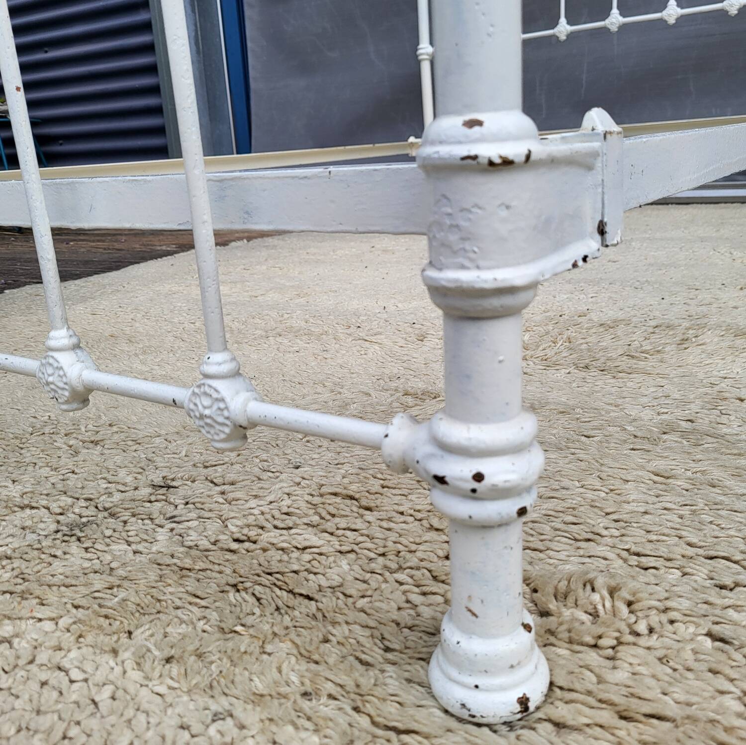 Art Deco brass almond metal bed 120x190