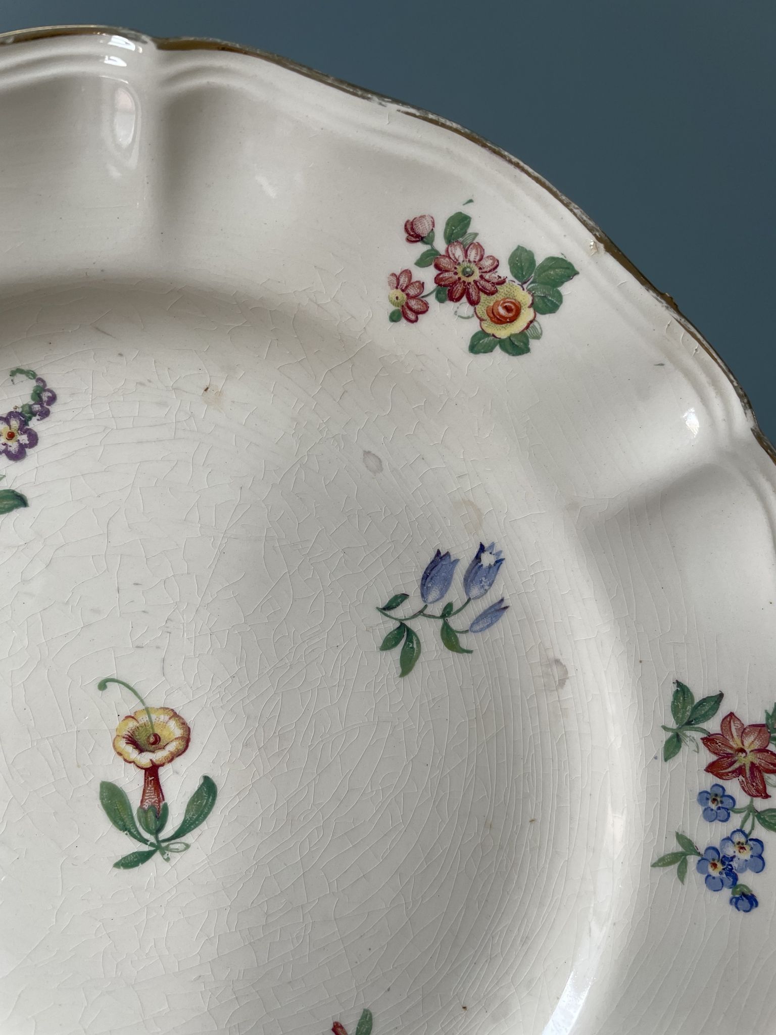 Set of 4 flat plates Sarreguemines France