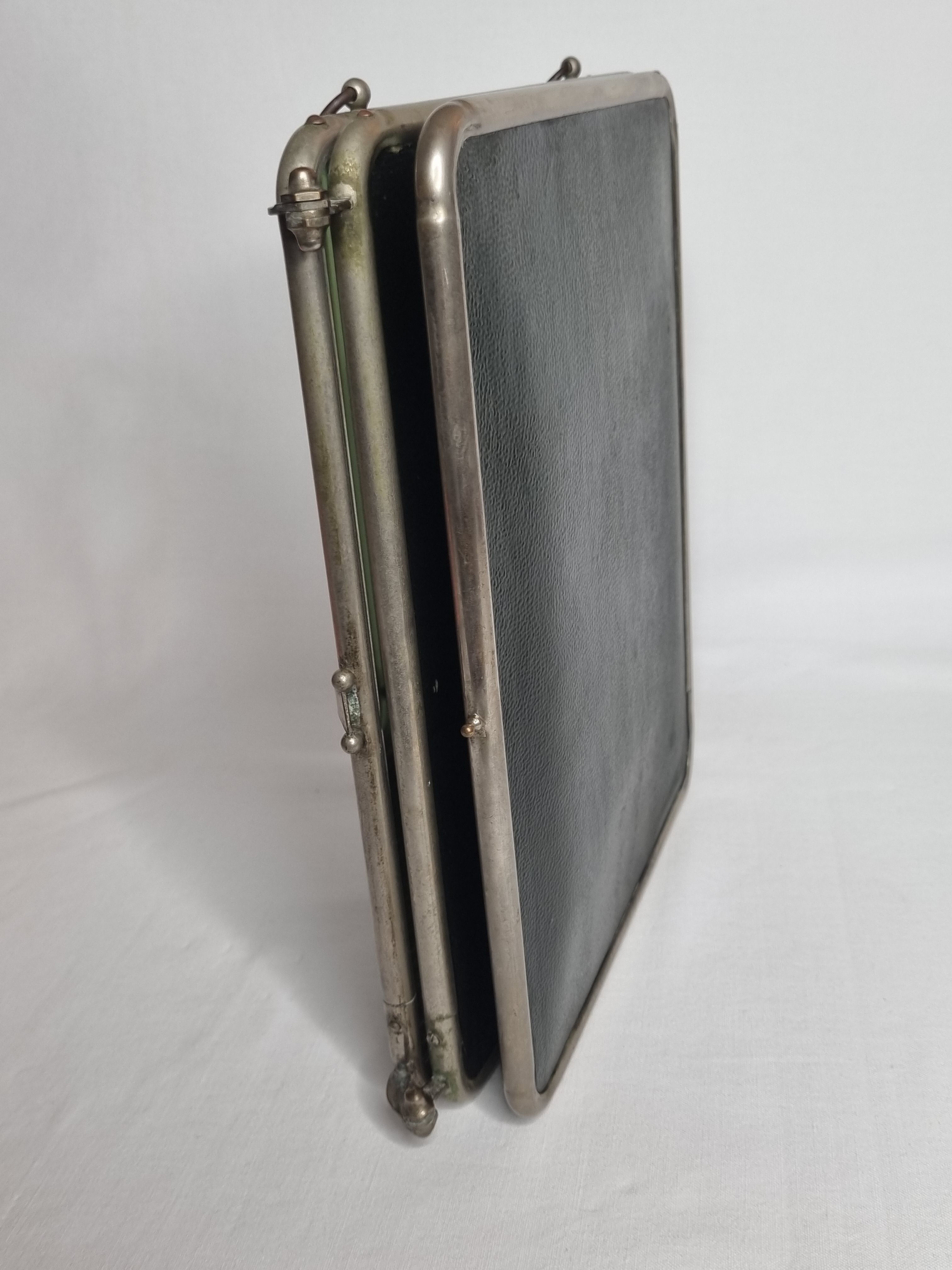 Old triptych barber mirror to pose