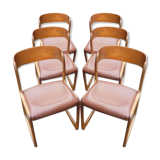 Suite of 6 Baumann sled chairs