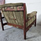 Pair of Brazilian rosewood armchairs, 70s