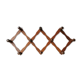Vintage wooden harmonica coat rack 1970