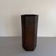 Hexagonal copper umbrella stand signed by the artist, 1960s, Italy.
