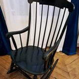 Black rocking chair/rocking seat Stol Kamnik Yugoslavia. 1960s