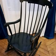 Black rocking chair/rocking seat Stol Kamnik Yugoslavia. 1960s