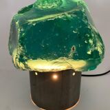 Vintage Table Lamp in Saint Gobain Glass in the style of Max Ingrand, 1960s