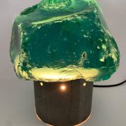 Vintage Table Lamp in Saint Gobain Glass in the style of Max Ingrand, 1960s