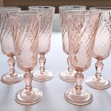 Champagne flutes rosaline swirl arcoroc luminarc