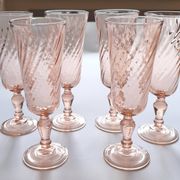 Flutes à champagne rosaline tourbillon arcoroc luminarc