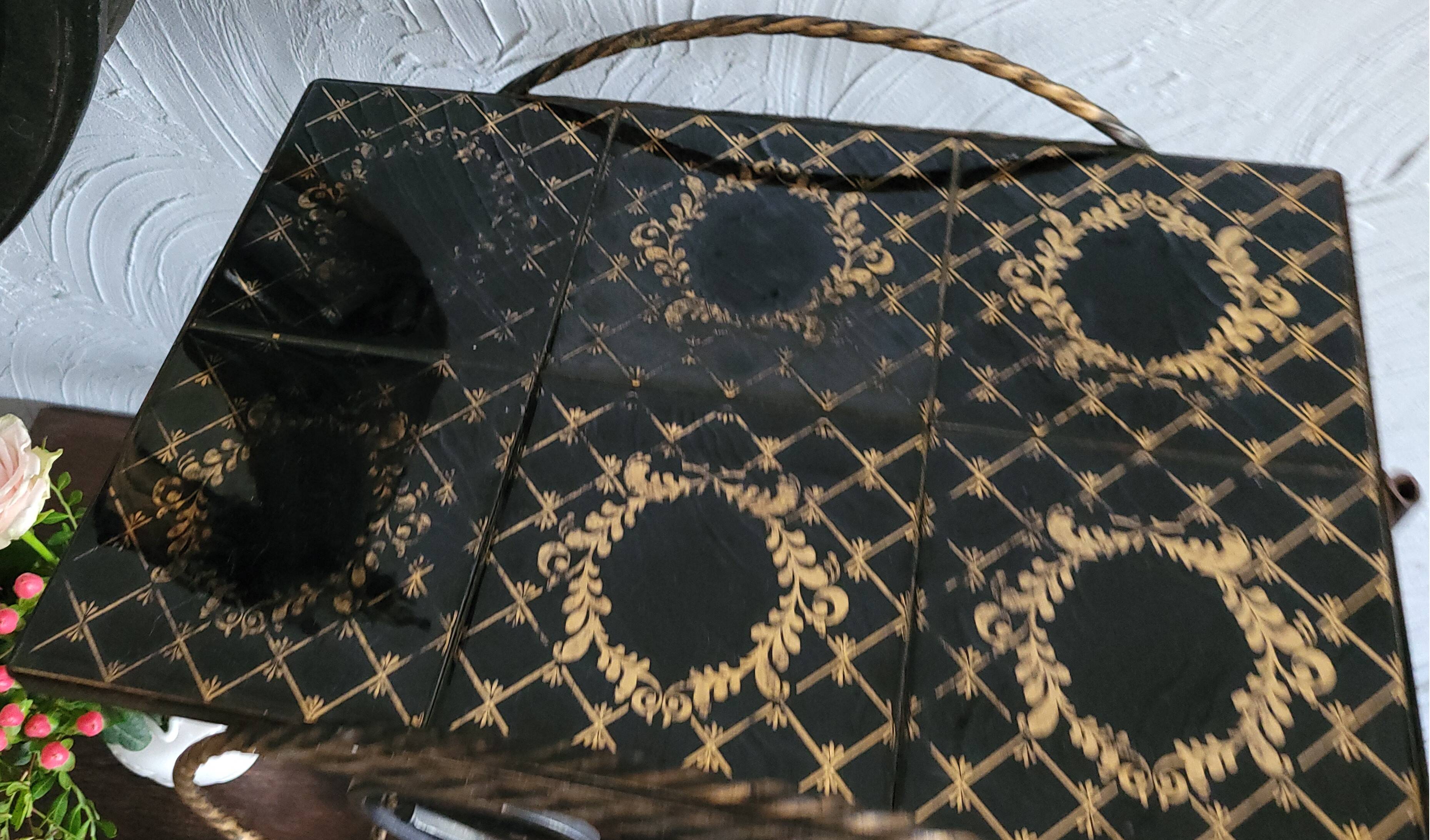 Antique vintage wrought iron side table