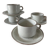 Porcelain stoneware lunch cup and saucer