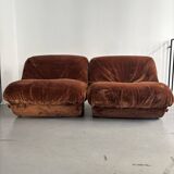 Paire de chauffeuses "patate" pour Airborne, années 70