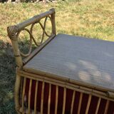 Rattan chest bench - vintage