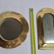 Set of 2 Moroccan mirrors in brass, round and arch-shaped, 70s