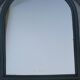 Sage green painted rattan mirror