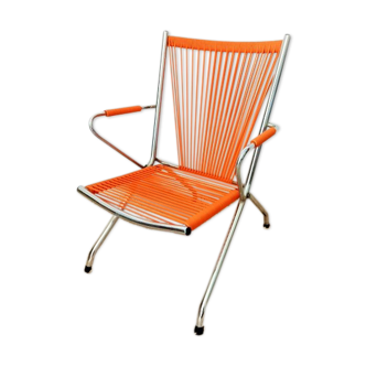 Vintage Orange scoubidou child armchair