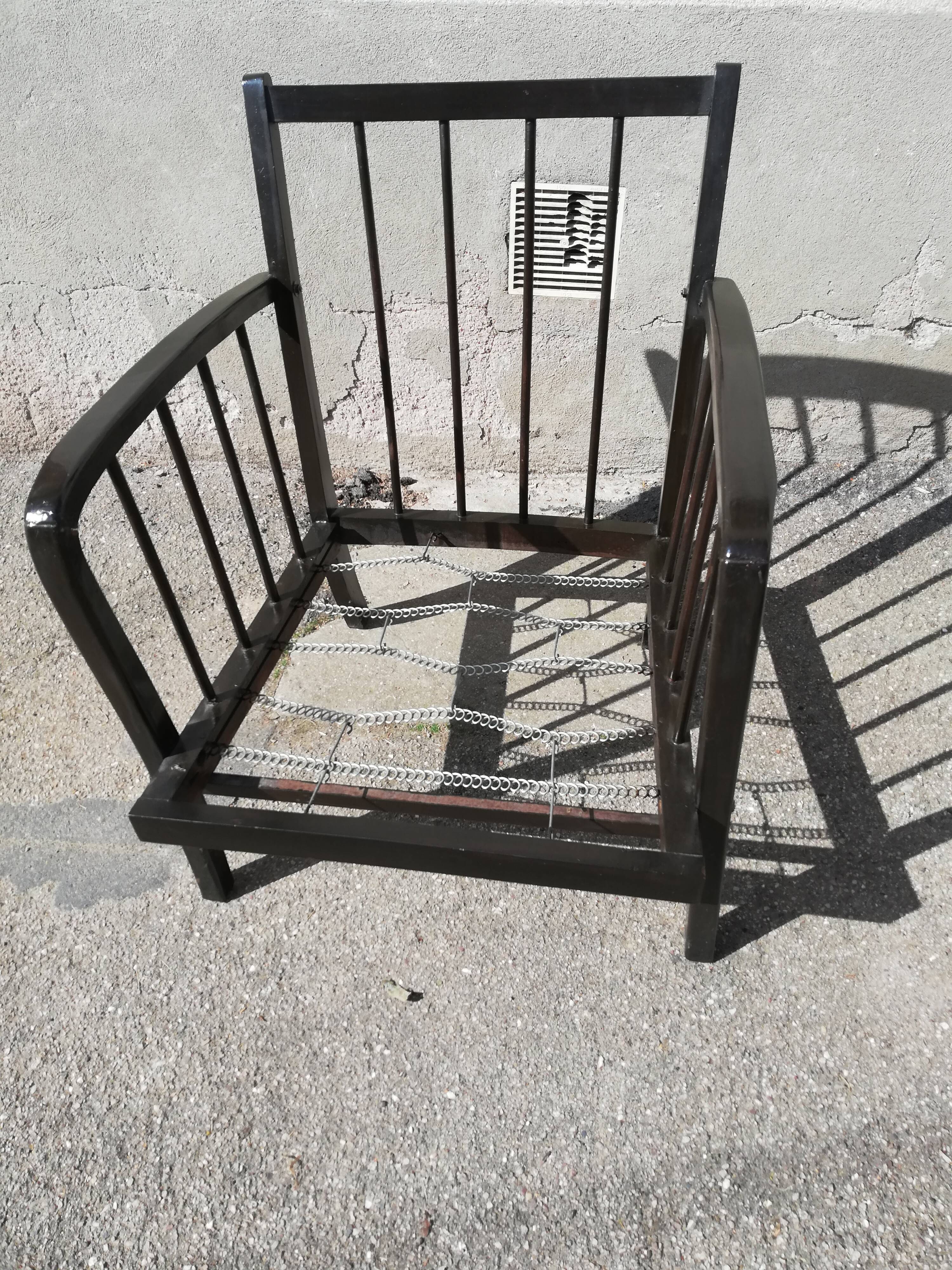 Armchair years 50 red fabric