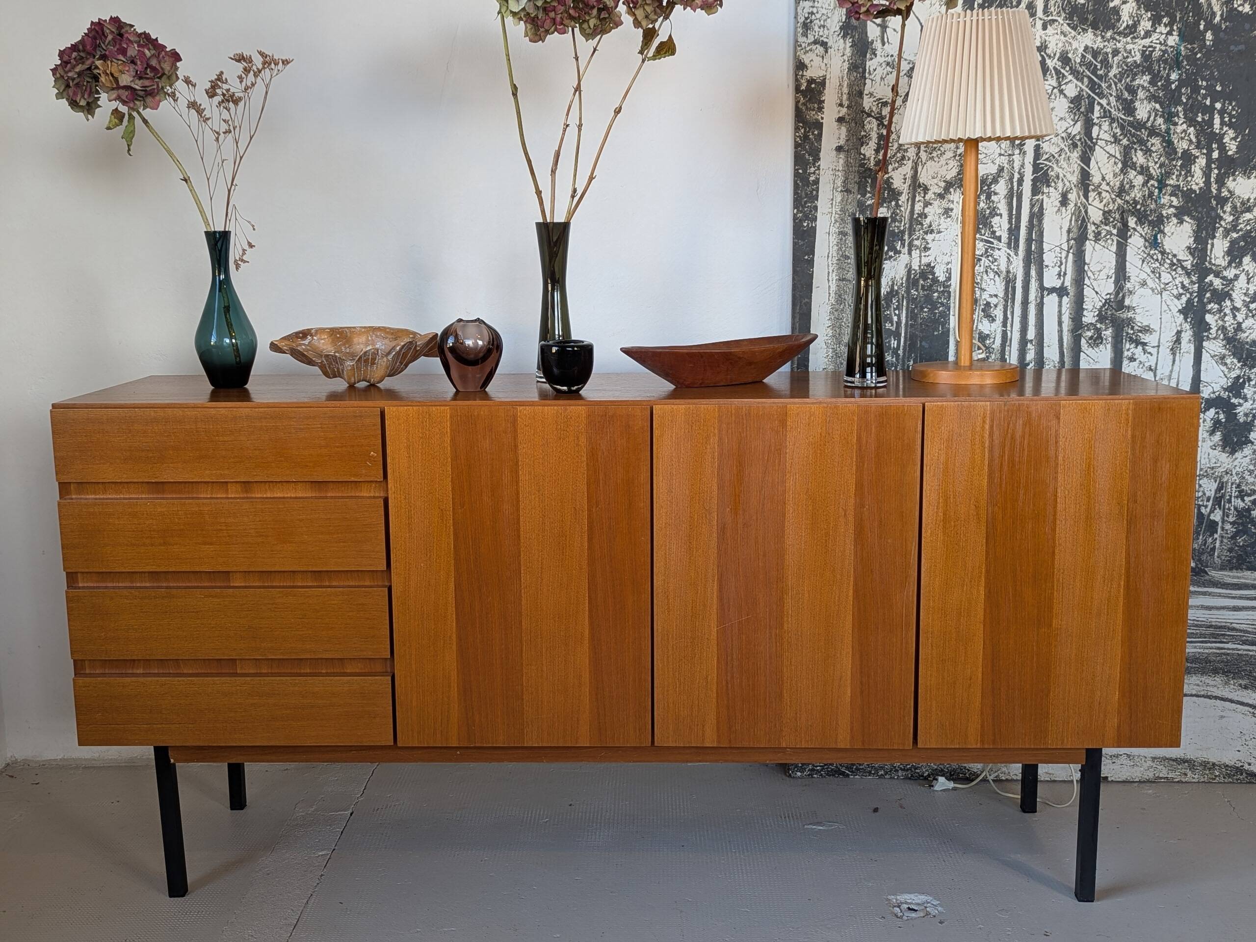 Enfilade noyer, style scandinave, années 70