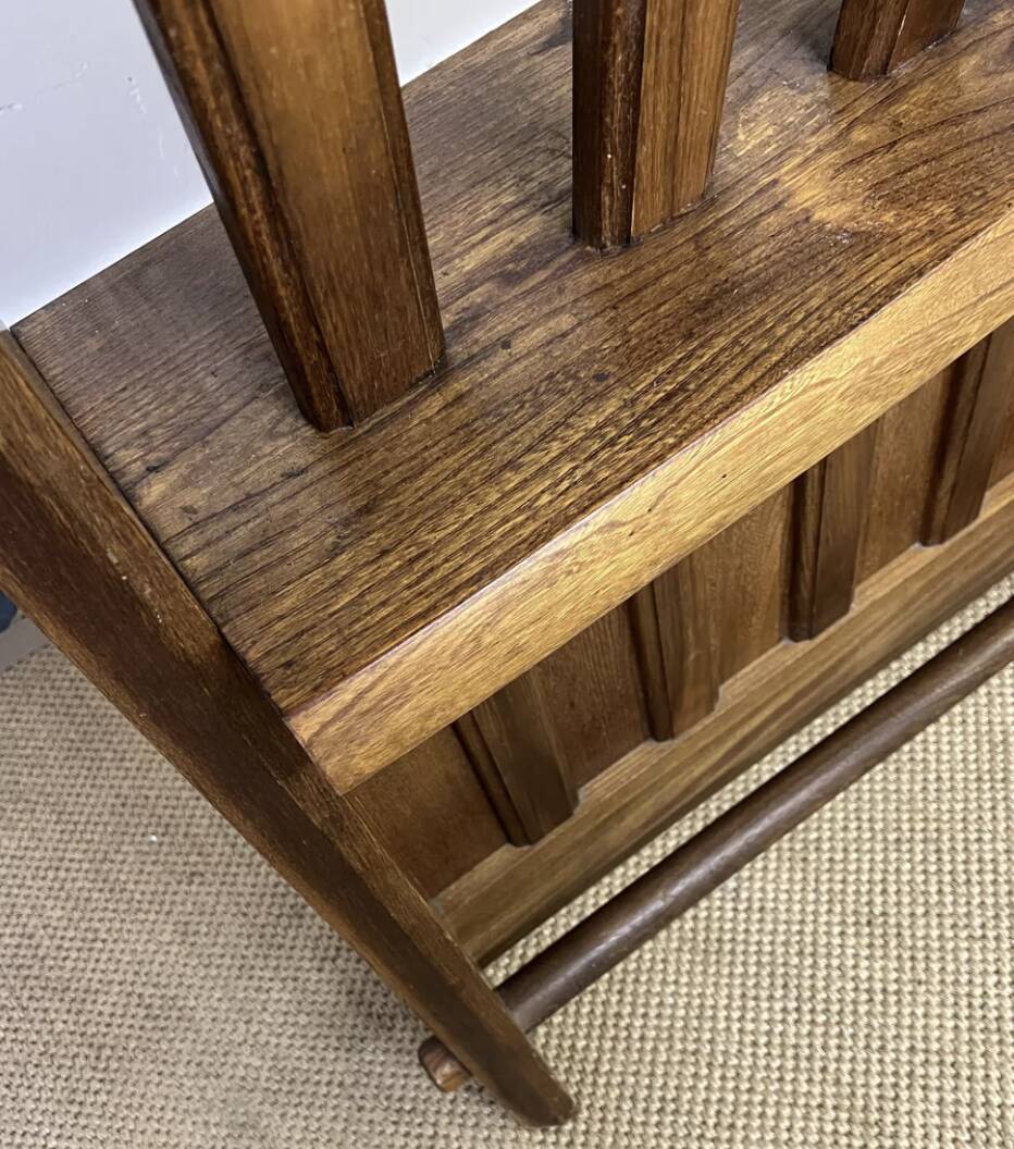 Vintage brutalist solid wood bar