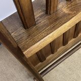 Vintage brutalist solid wood bar