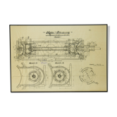 Original technical drawing of compressor, 1925