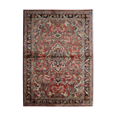 Traditional persian area rug handwoven red wool carpet rug- 130x220cm