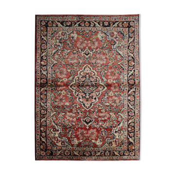 Tapis tissé à la main en laine rouge 130x220cm