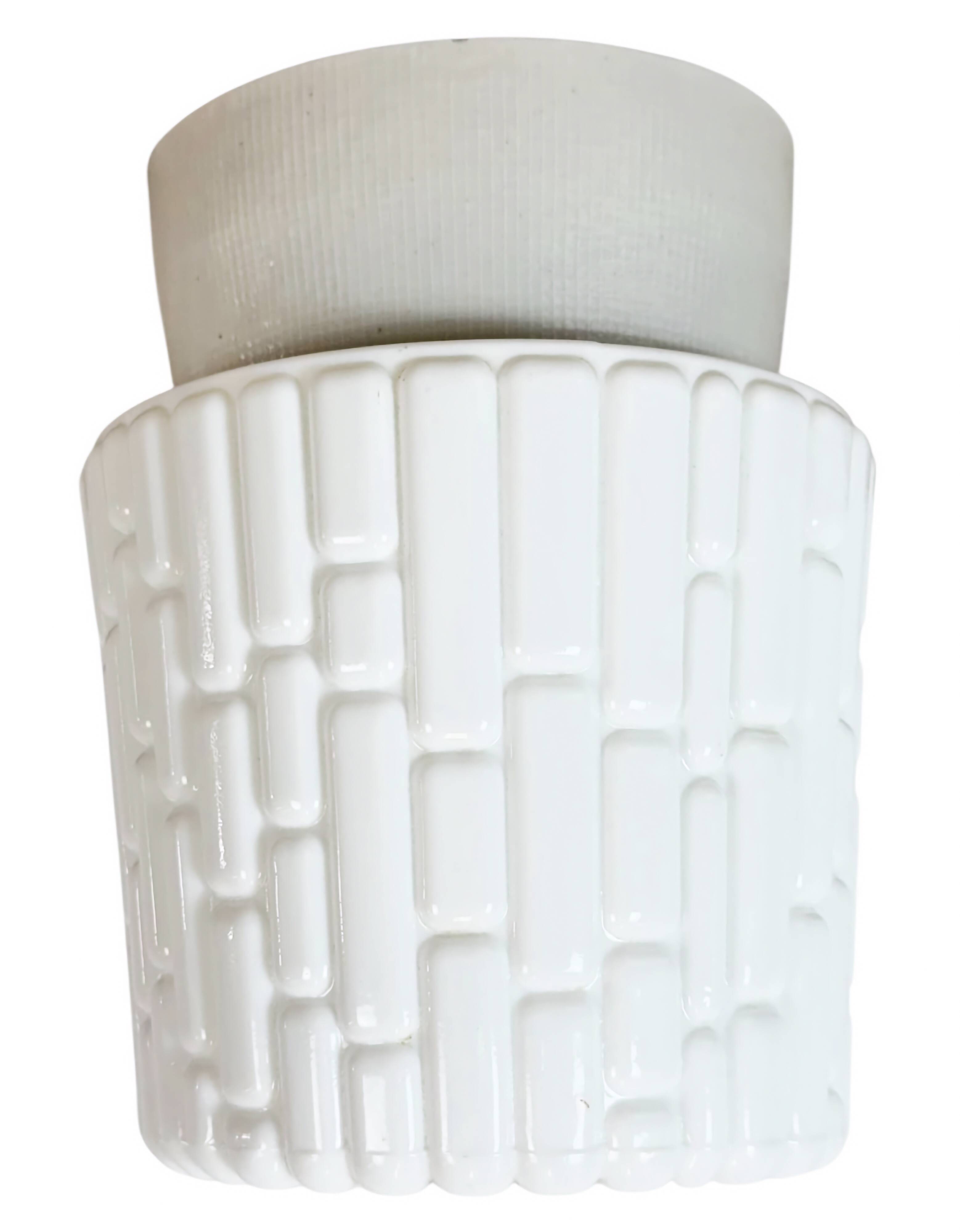 Vintage White Porcelain Ceiling Light, 1970s
