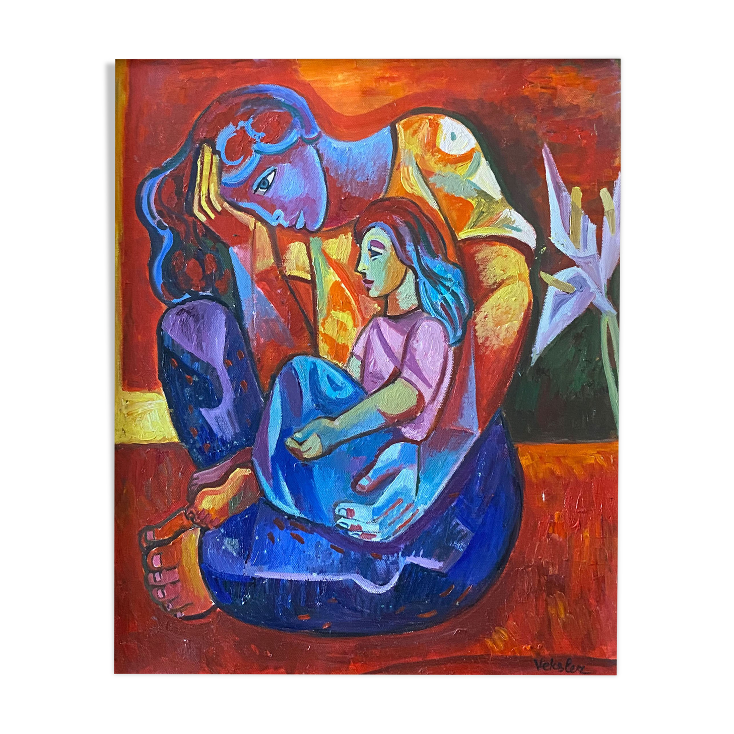 Womenoil on canvas by samuel veksler