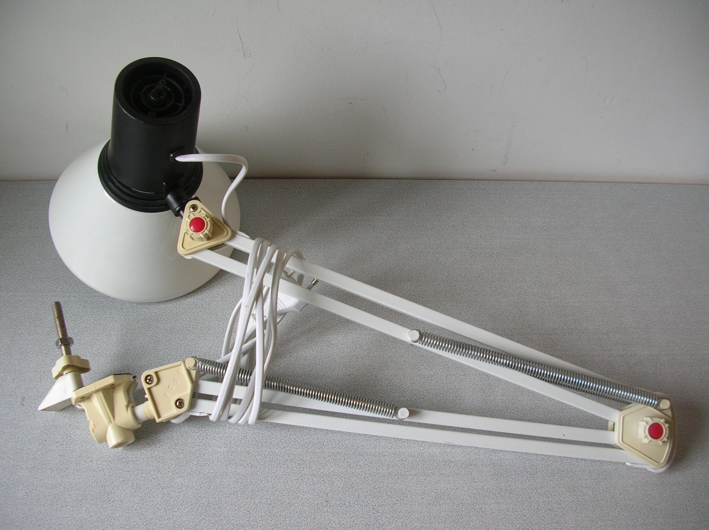 Large articulated lamp Massive architect's desk workshop metal lampshade