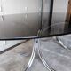 Large table Roche Bobois 1970 glass and chrome 8 pers