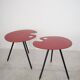 2 tables "Pic-Nic" par Lucien de Roeck pour Bois Manu