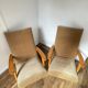 Pair of Manucere armchairs with vintage compass legs