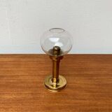 Brass and glass candle holder by Harald Buchrucker, mid-century, 1960s.