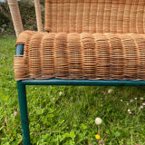 Rattan banquette sofa