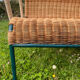 Canapé banquette en rotin