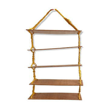 Étagère murale en macramé vintage