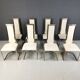 Chaises de salle à manger vintage en laiton par Belgo chrom, années 1970 - lot de 8