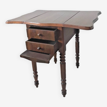 Table de chevet a battant de style Louis Philippe XX siècle