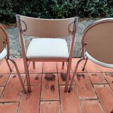 CIVIC Made in France Trio of vintage 1970s Medallion chairs