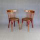 2 FISCHEL Bistrot chairs No. 89 1/2, 1932 wooden seat