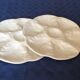 Set of 2 French vintage plates in gien white dabbling