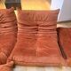 Togo set by Michel Ducaroy for Ligne Roset – 4 pieces in orange velvet.