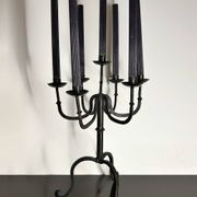 Brutalist wrought iron candlestick from the 60s