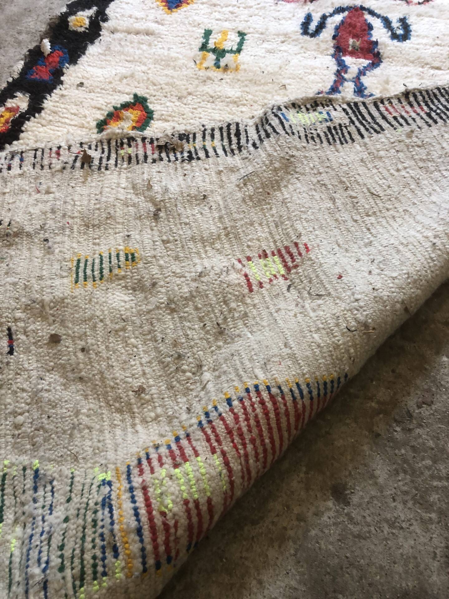 Handmade Berber rug, 100% wool, unique piece