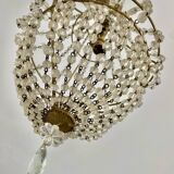 Brass balloon chandelier and glass beads