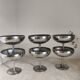 Set of 6 stainless steel cups