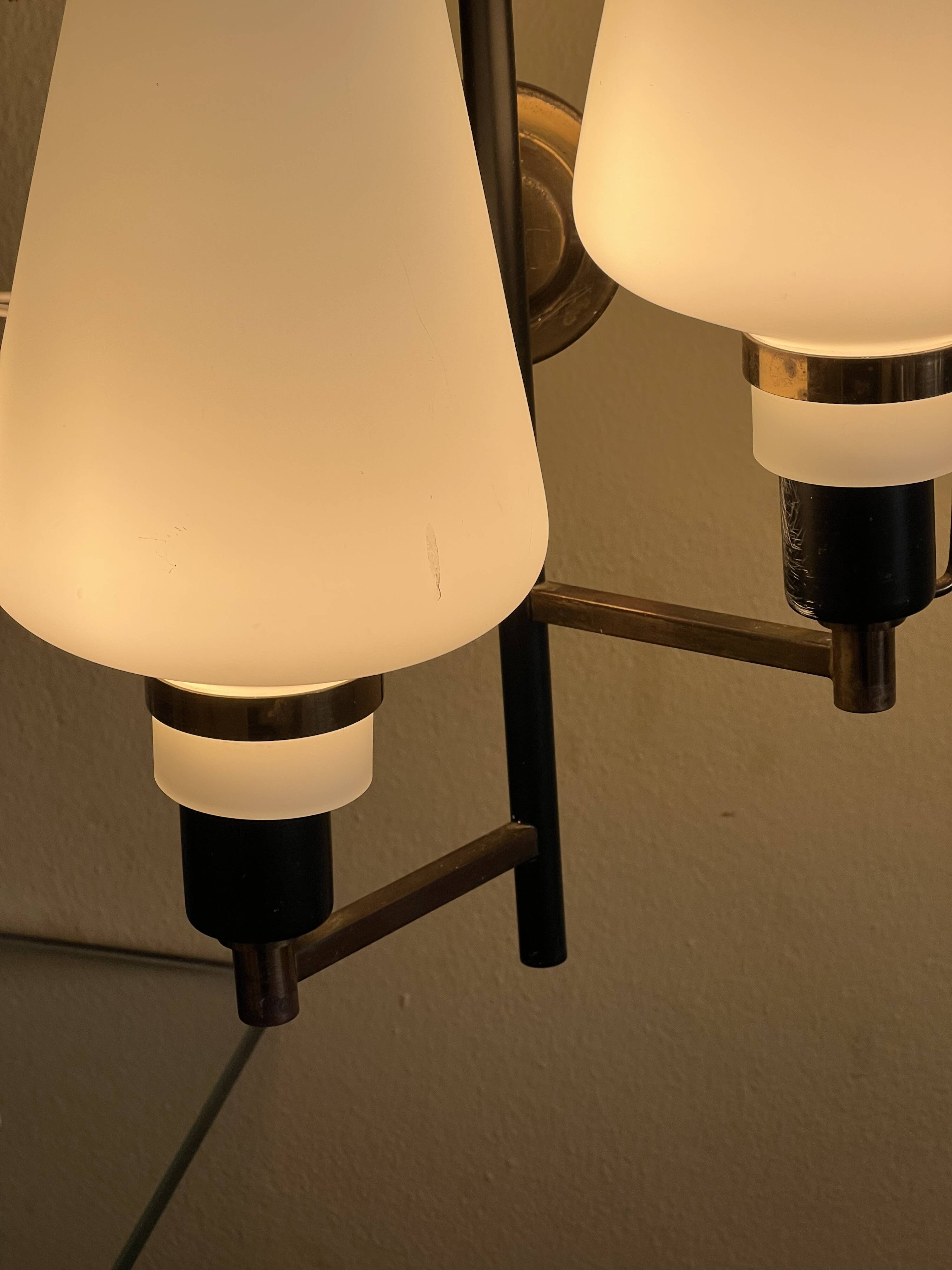 Pair of large Italian wall lights, 1950s
